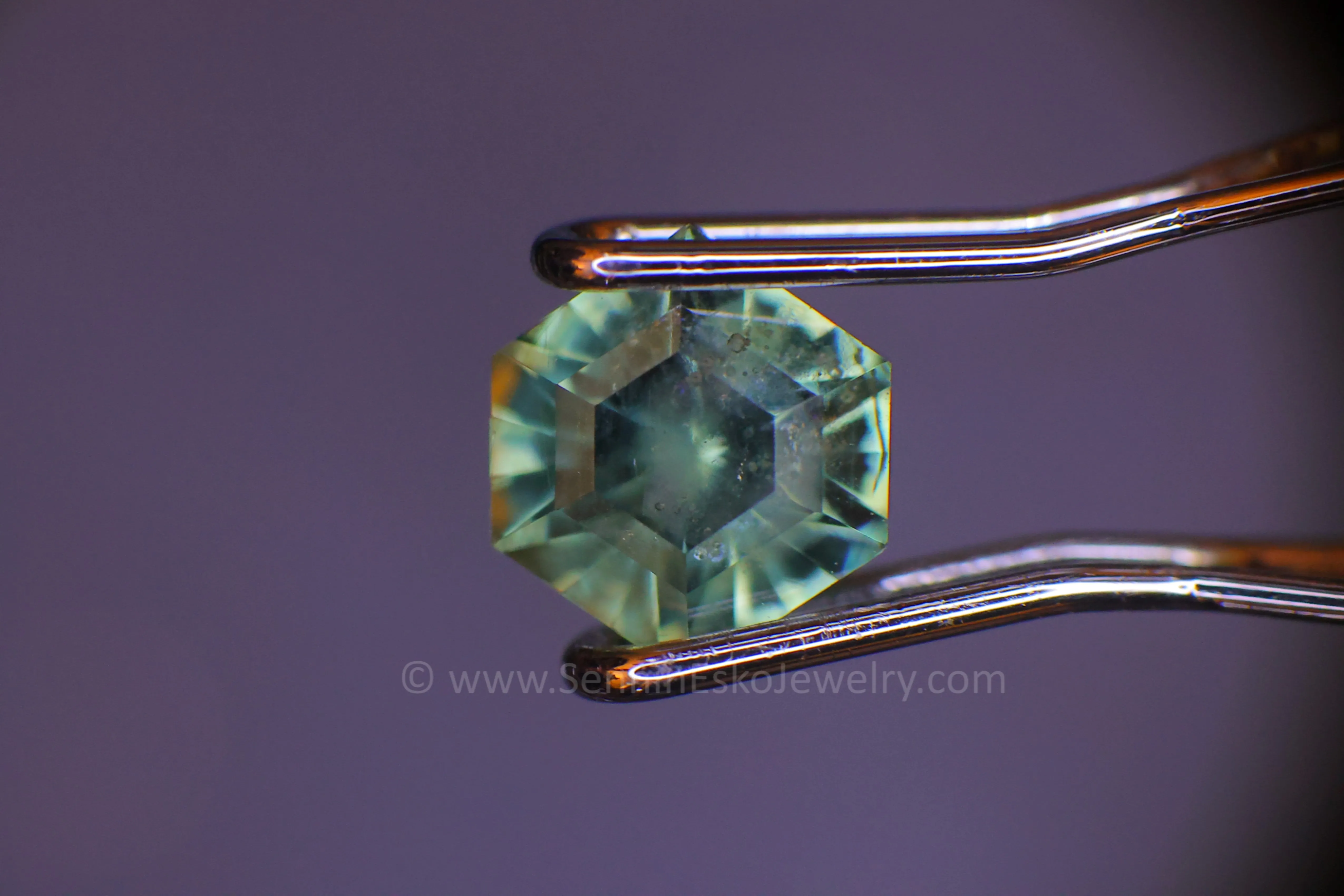 0.56 carat Montana Sapphire Hexagon - 5.2x4.6mm