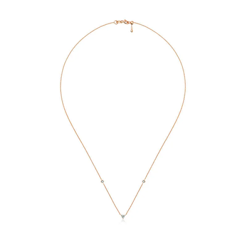 18k Gold Trianlgle Shape Diamond Necklace / Choker