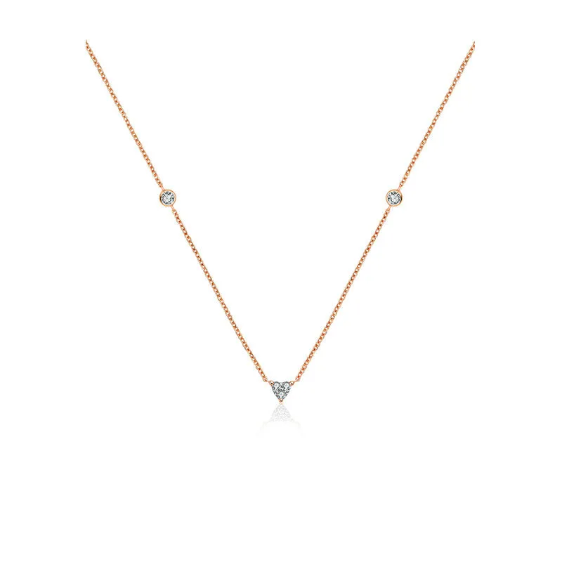 18k Gold Trianlgle Shape Diamond Necklace / Choker