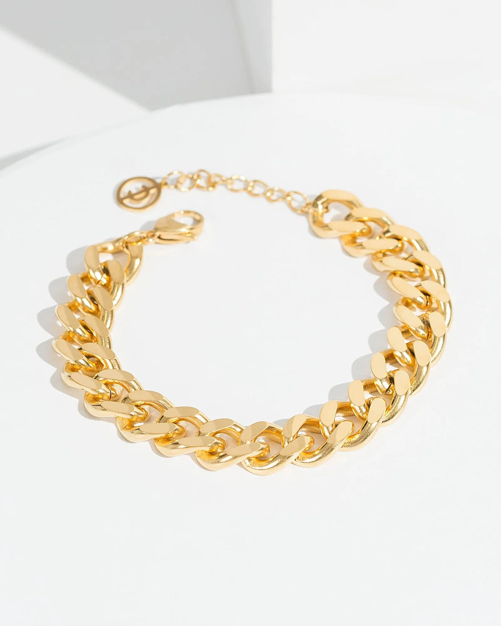 24k Gold Chunky Linked Chain Bracelet