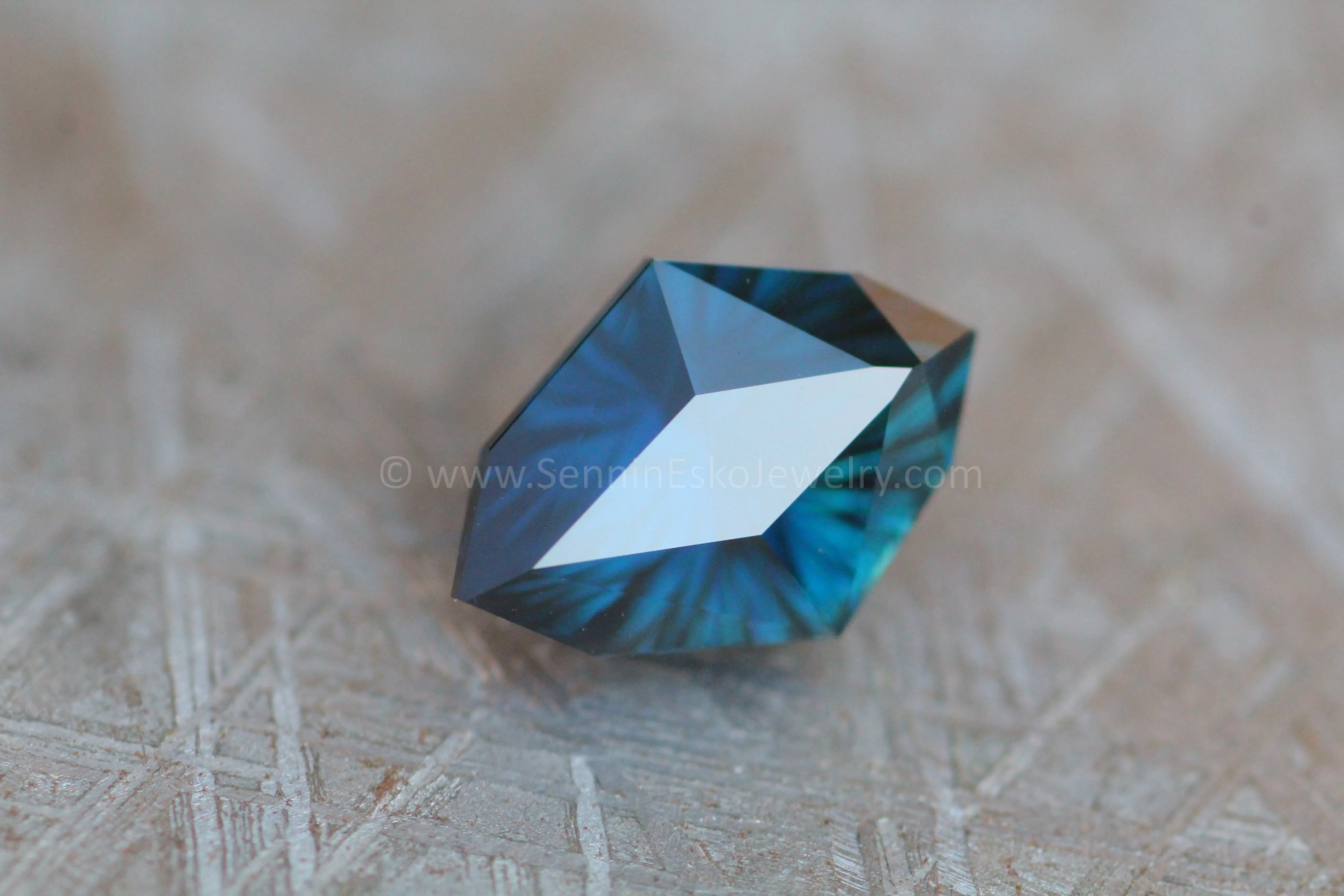 3.3 Carat Inky Blue Kenyan Sapphire Kite - 11x7.8mm Octagonal Fantasy Kite Design