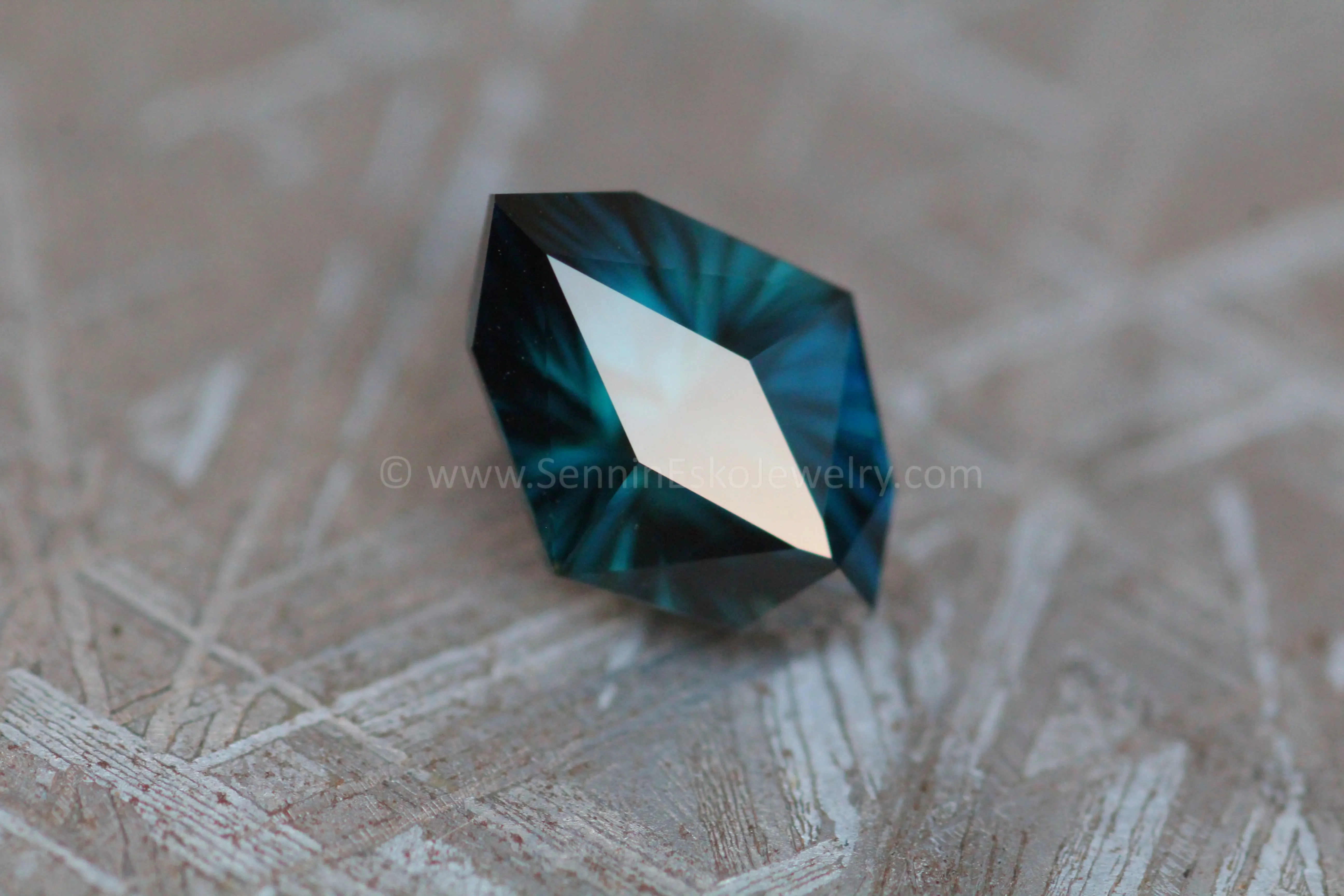 3.3 Carat Inky Blue Kenyan Sapphire Kite - 11x7.8mm Octagonal Fantasy Kite Design