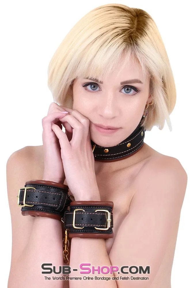 5781M      Cowgirl Gold Standard Thick Padded Wrist Bondage Cuffs