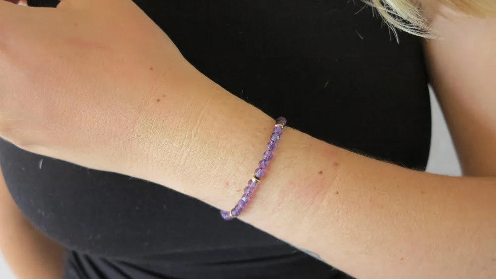 Amethyst Beaded Bracelet (Style 2)