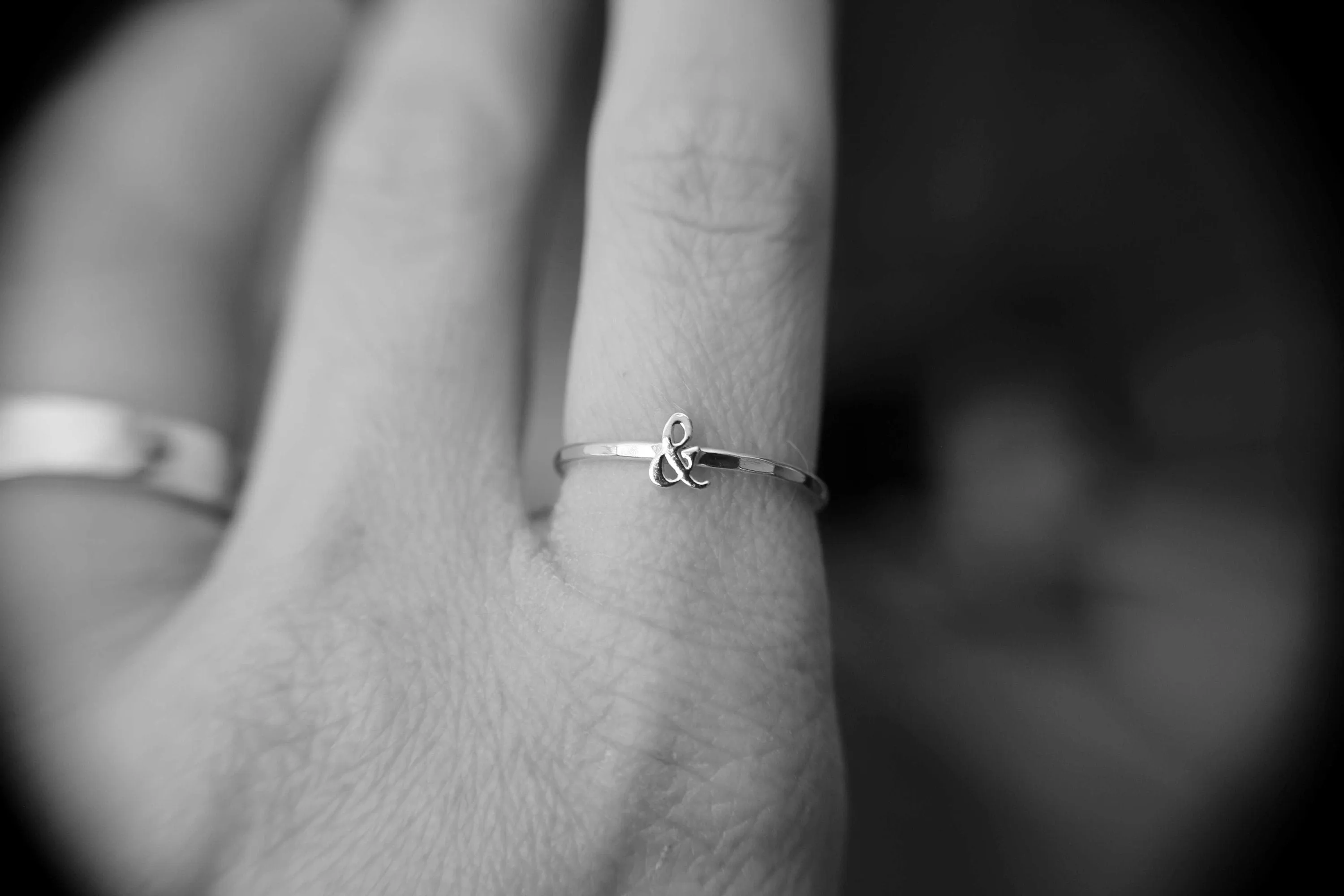 Ampersand Ring, & Ring, Stacking Ring, Sterling Silver Rings, Couples Ring, Minimalist Ring, Friendship Ring, Best Friend Ring, Gift