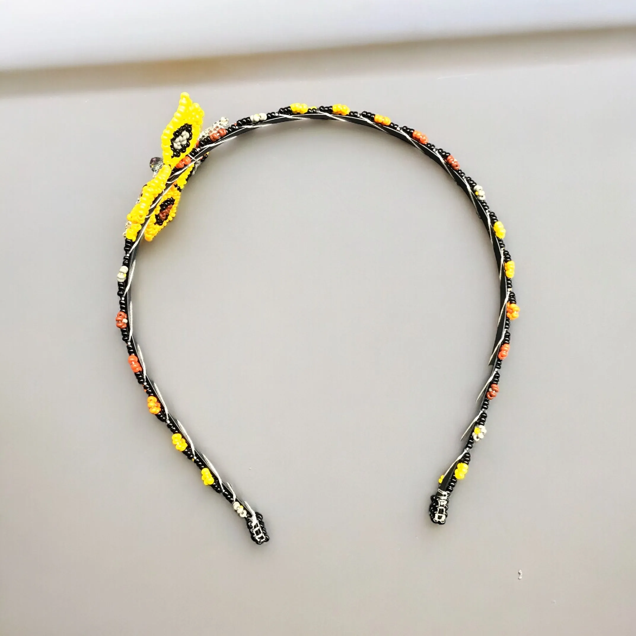 Beaded headband with Butterfly (21)