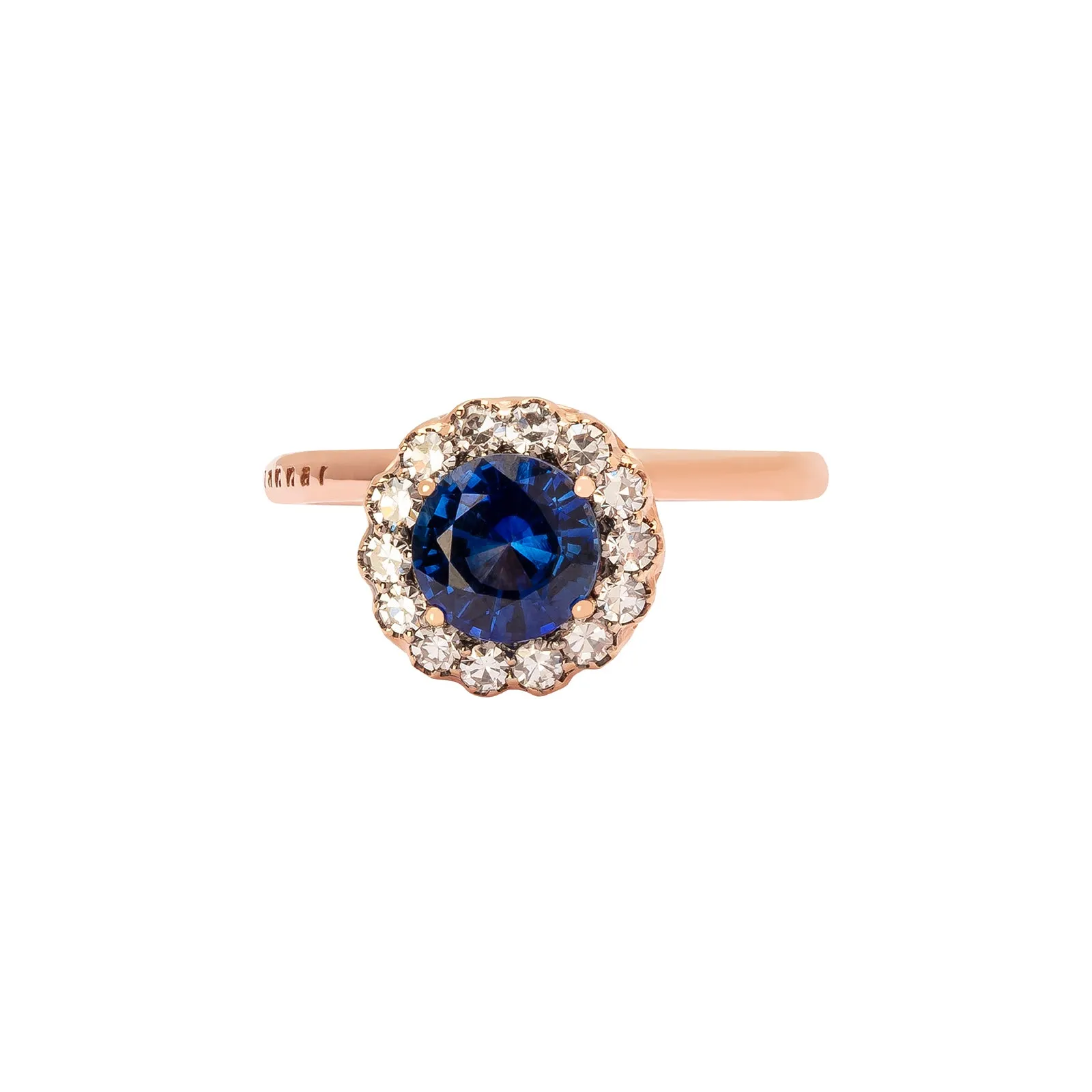 Beirut Basic Blue Sapphire Ring - Rose Gold