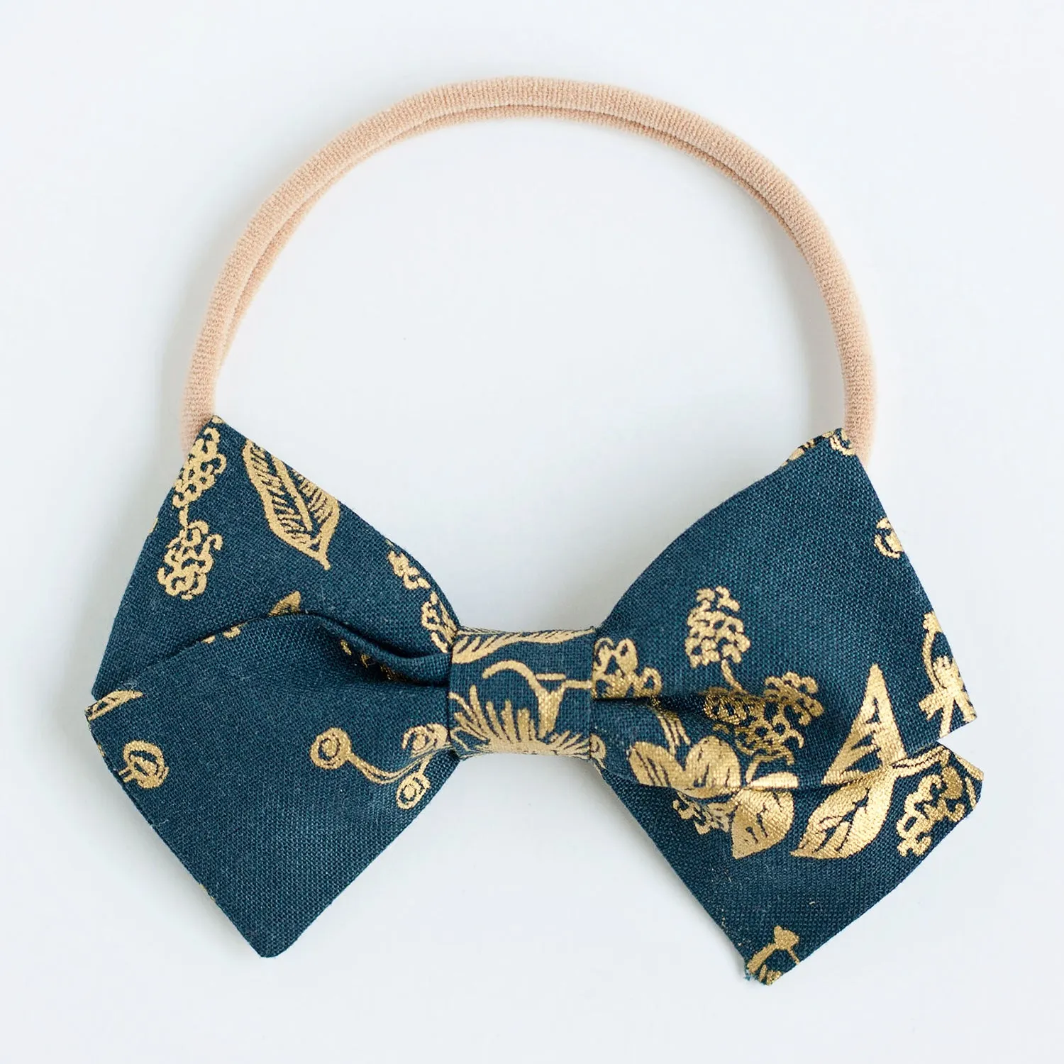 Boy's Bow Tie / Navy Metallic Toile