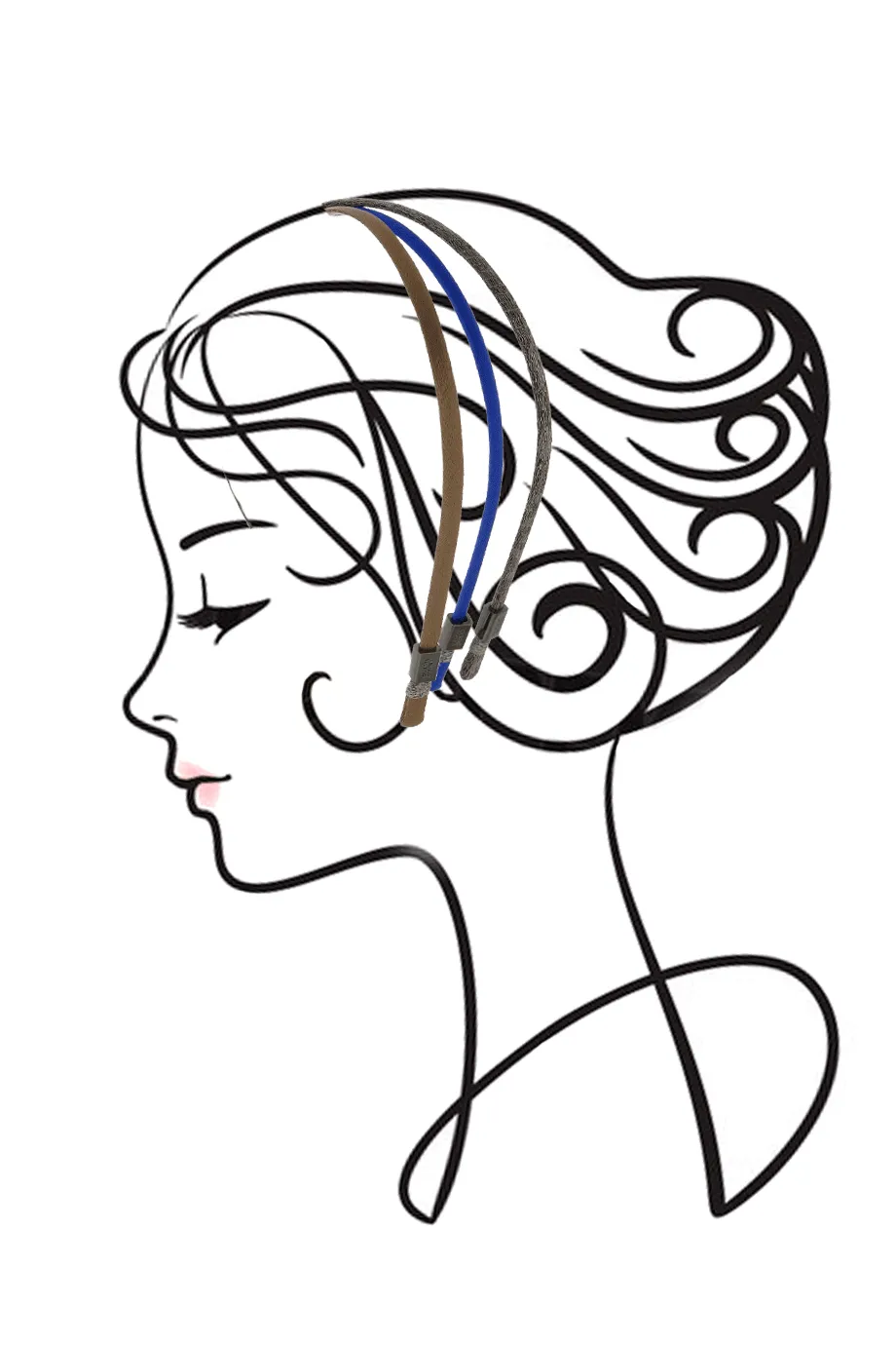 COLETTE MALOUF SILK Lapis Headbands