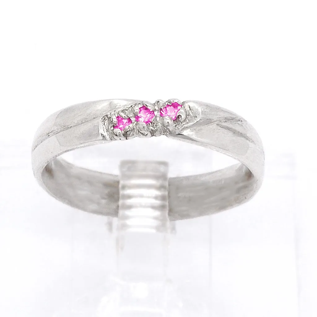 Criss Cross Pink Sapphire Ring (size 8 1/2)