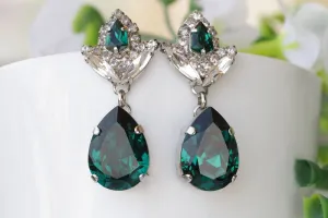 DARK GREEN EARRINGS