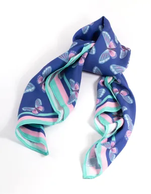 Fabric Butterfly Print Scarf