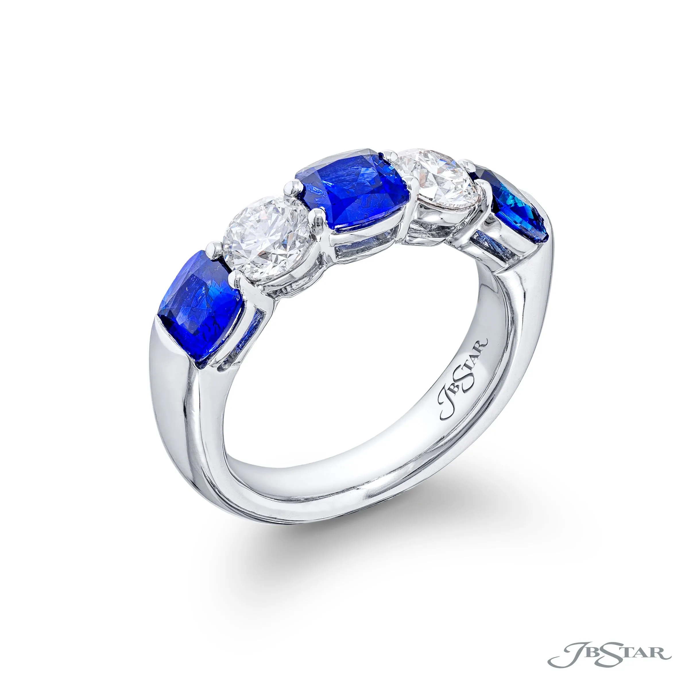 Five Stone Sapphire & Diamond Band