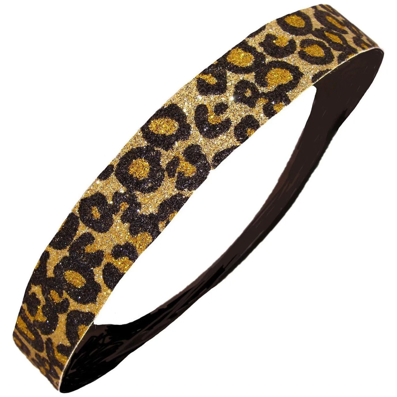 Gold Cheetah Glitter Headband