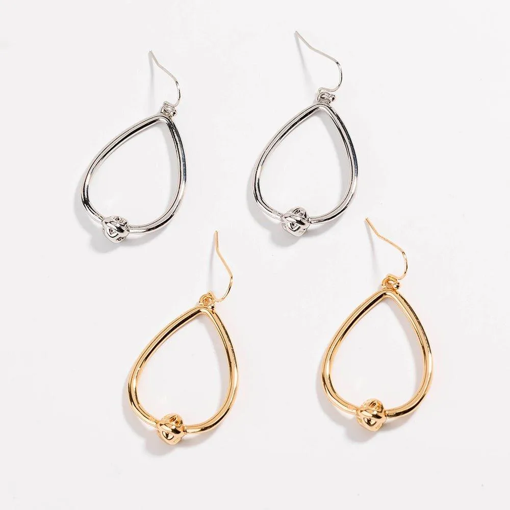 Gold Love Knot Earrings