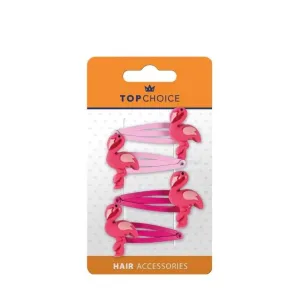 Hair Clips - Flamingos, 4 pcs