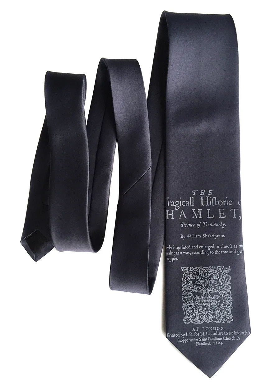 Hamlet Necktie, Shakespeare Print Tie