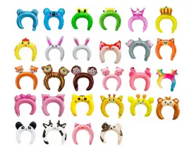 Inflatable Headbands 25 Pieces Animal Hair Hoops for Party Costumes