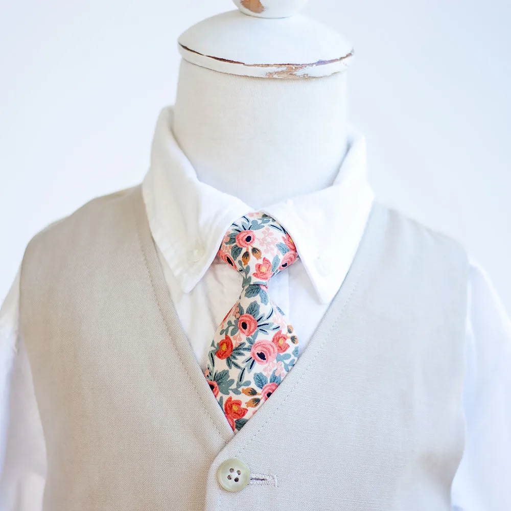 Men's Necktie / Rosa In Peach