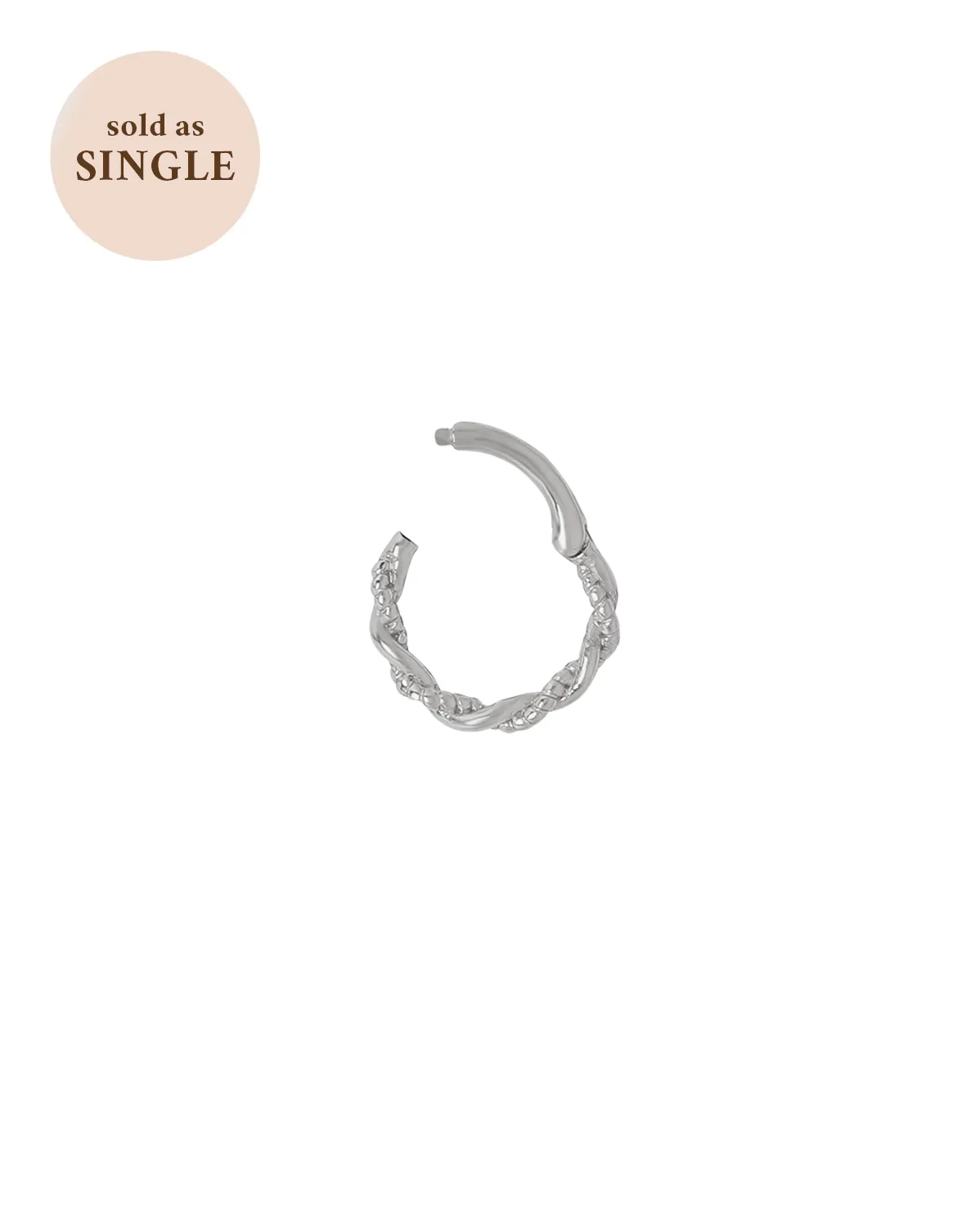 Merida Curled Hoop - Sterling Silver