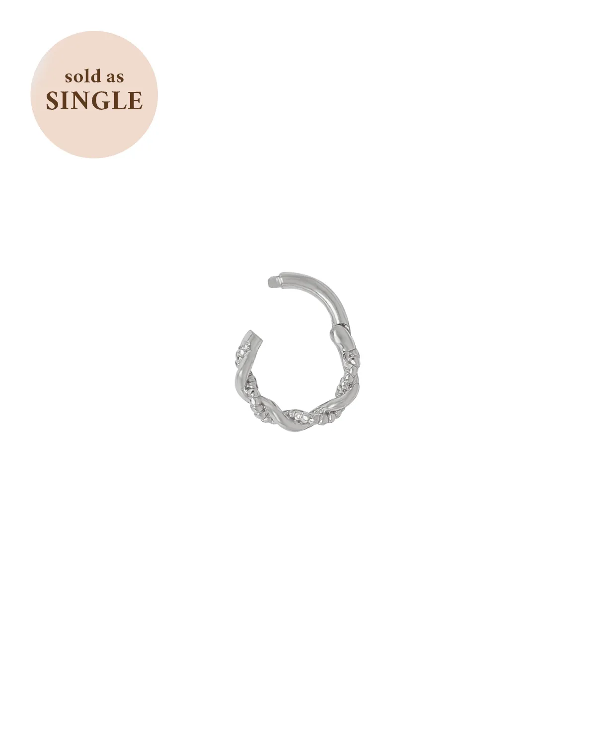 Merida Small Curled Hoop - Sterling Silver