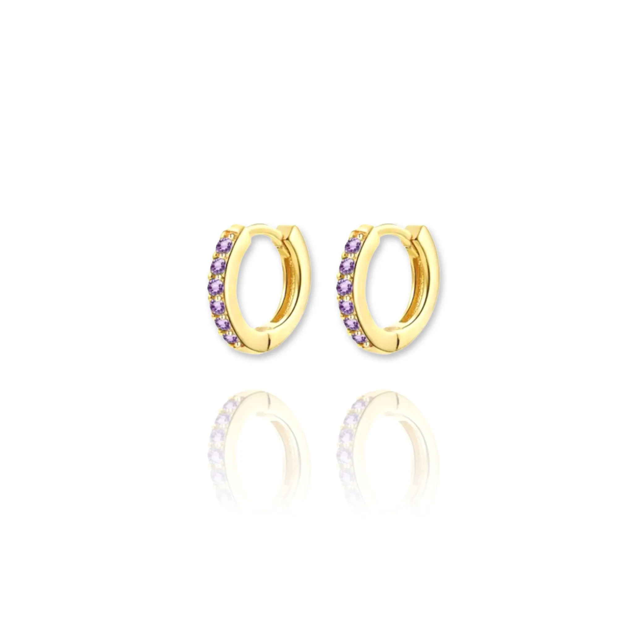 Mini 7mm Pave Eternity Hoops