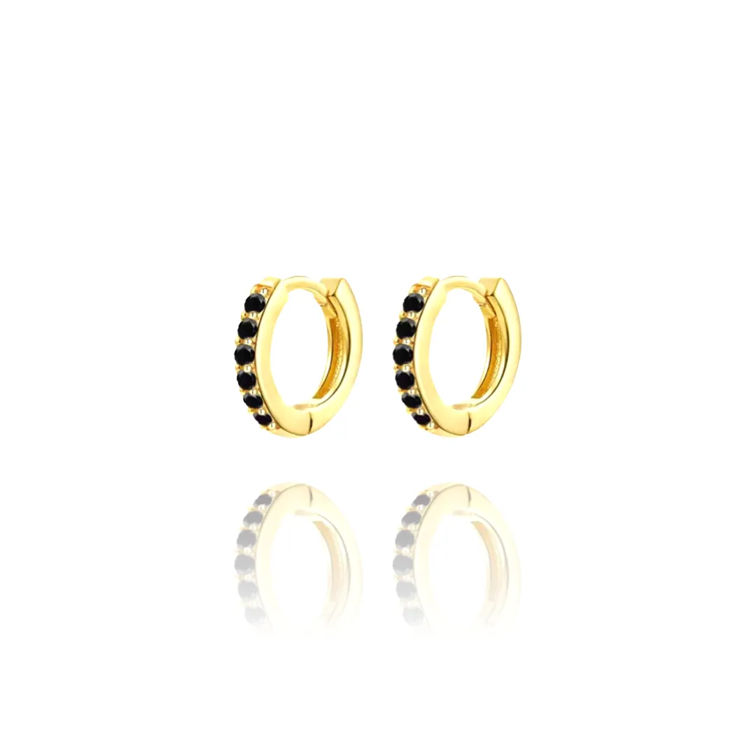 Mini 7mm Pave Eternity Hoops