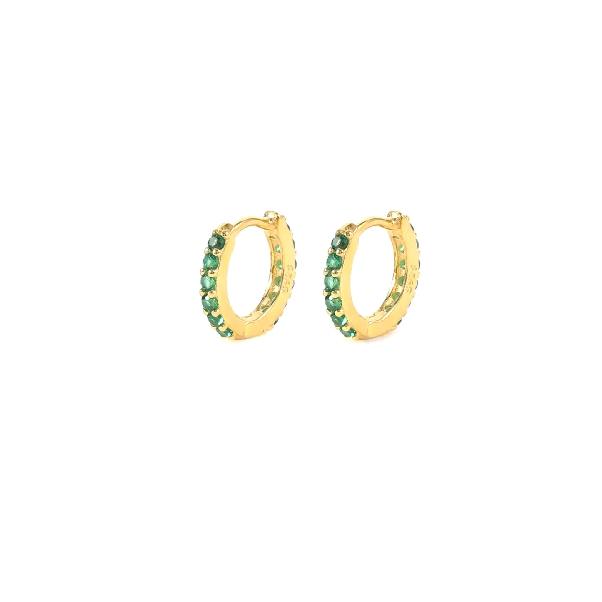 Mini 7mm Pave Eternity Hoops