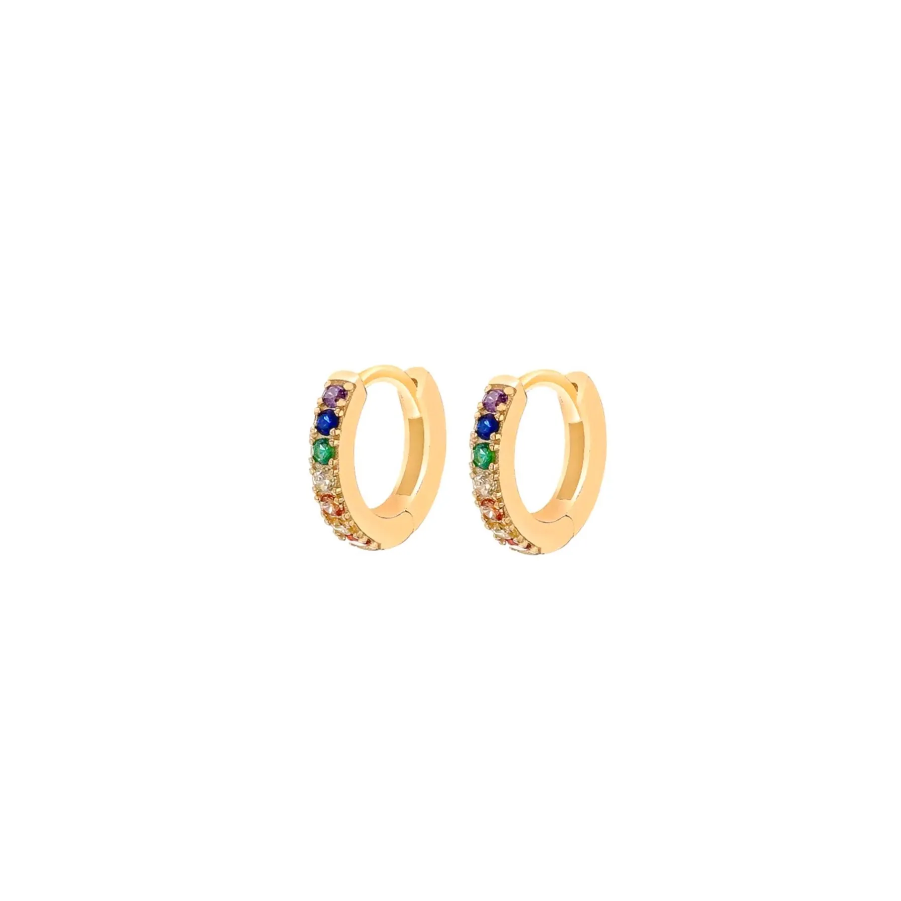 Mini 7mm Pave Eternity Hoops