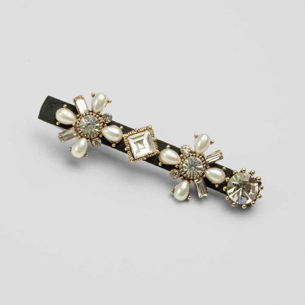 Mini Crystal & Pearl Beak Hair Clip