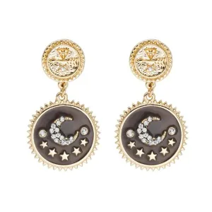 Moon and Star Dangle Earrings