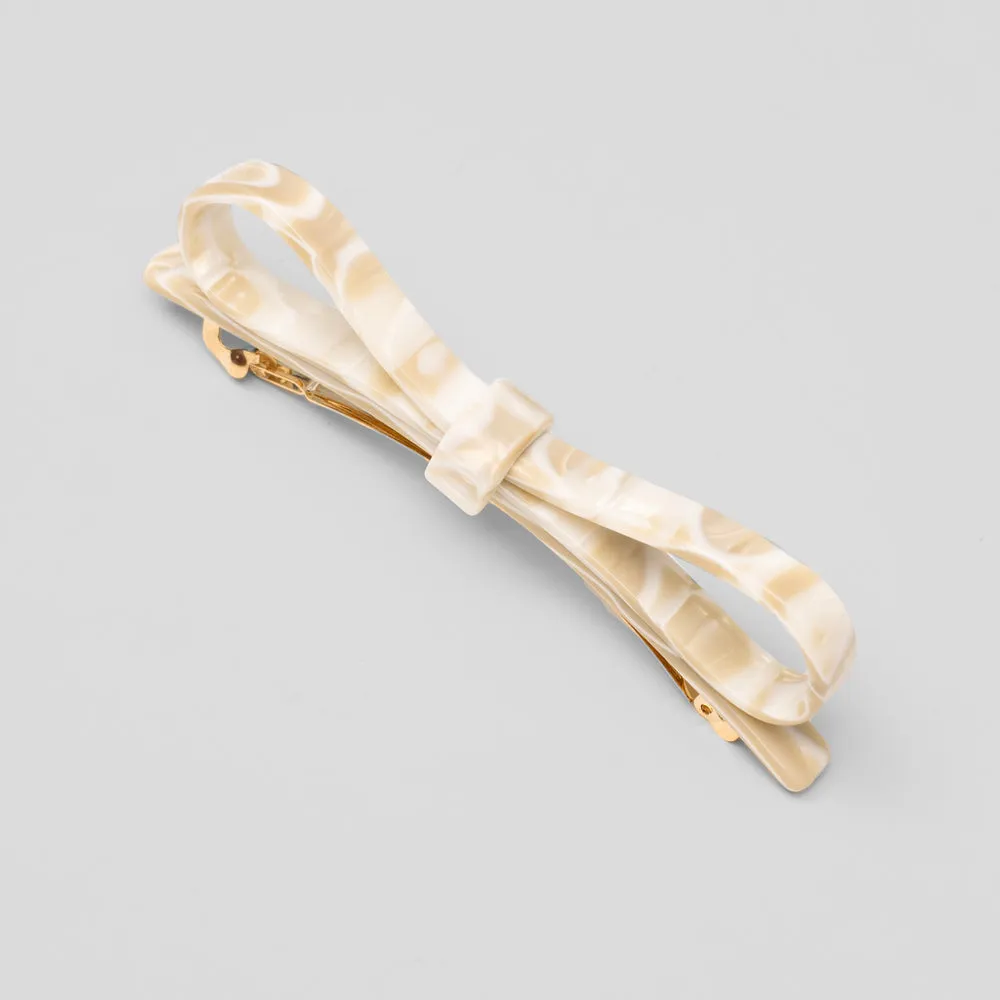 Narrow Bow Barrette Clip