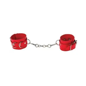 Ouch Leather Cuffs Red