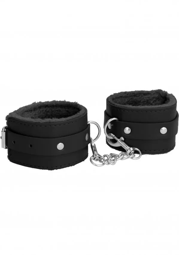 Ouch! Plush Leather Ankle Cuffs by Shots