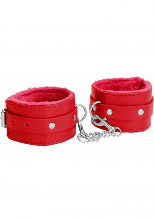 Ouch! Plush Leather Ankle Cuffs by Shots