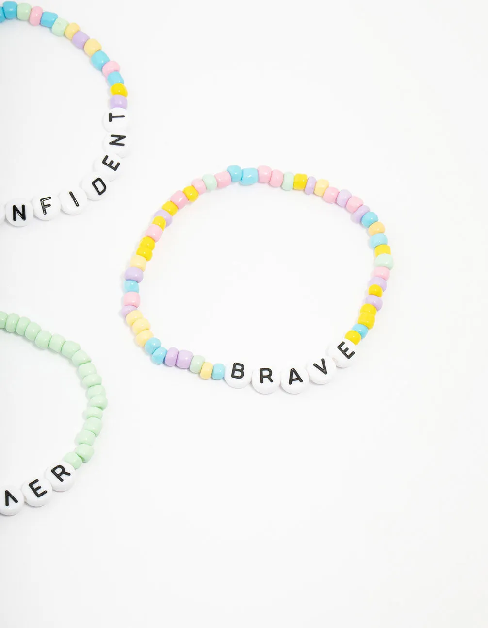 Pastel Beaded Brave Bracelet 5-Pack