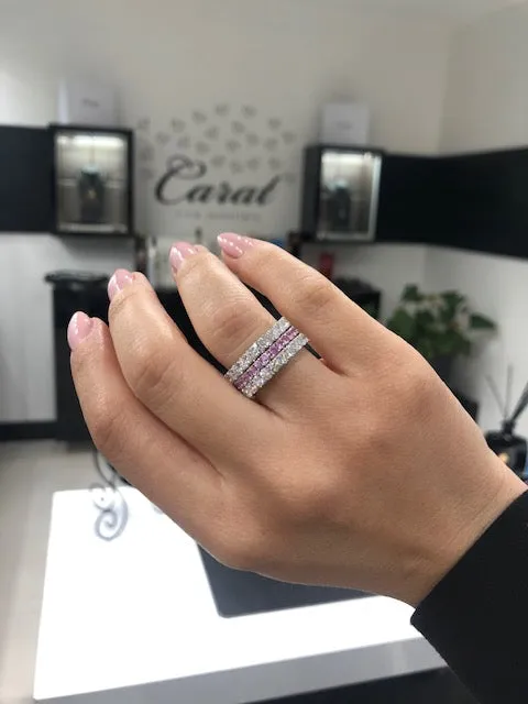 Pink Sapphire eternityband