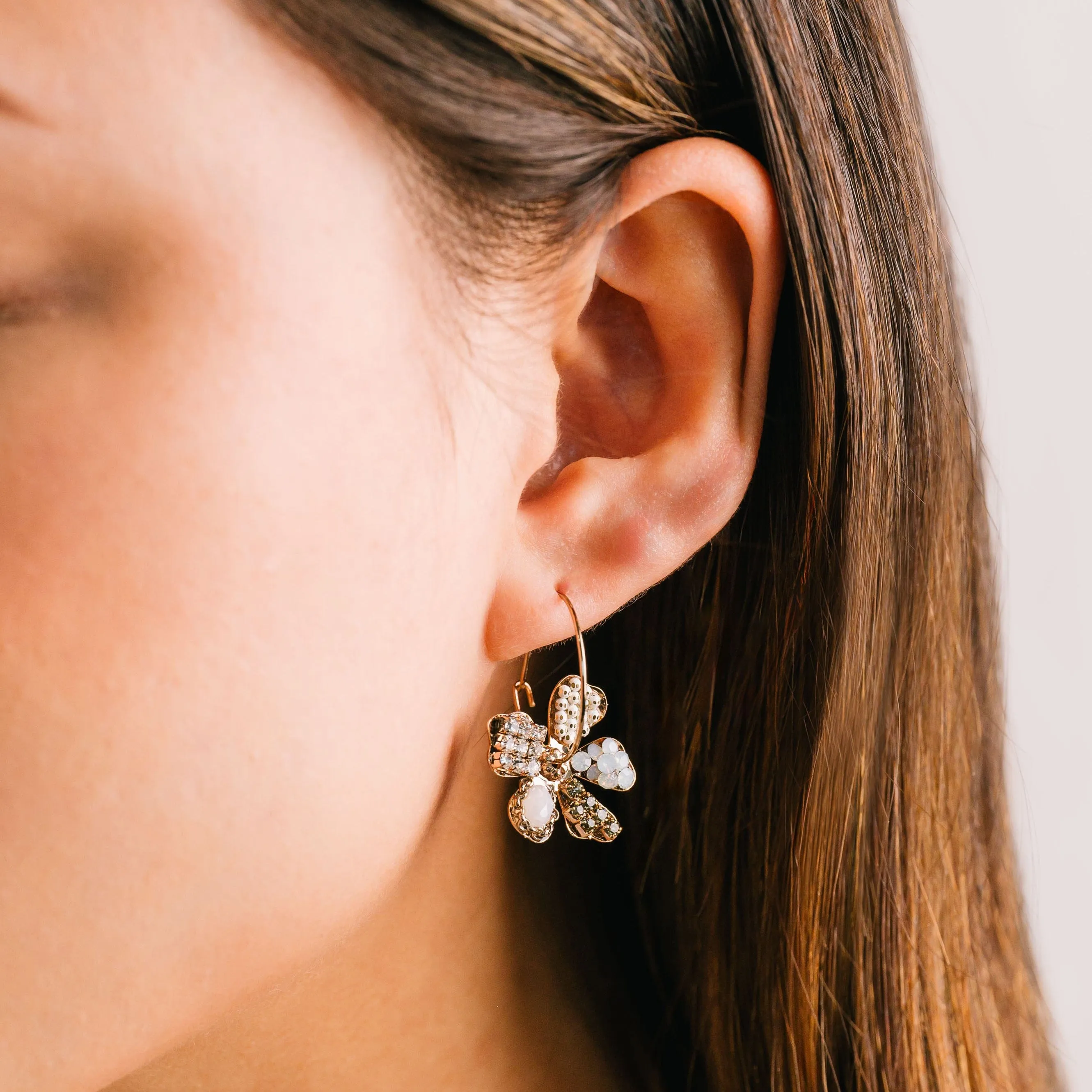 Primrose Drop Hoop Earrings