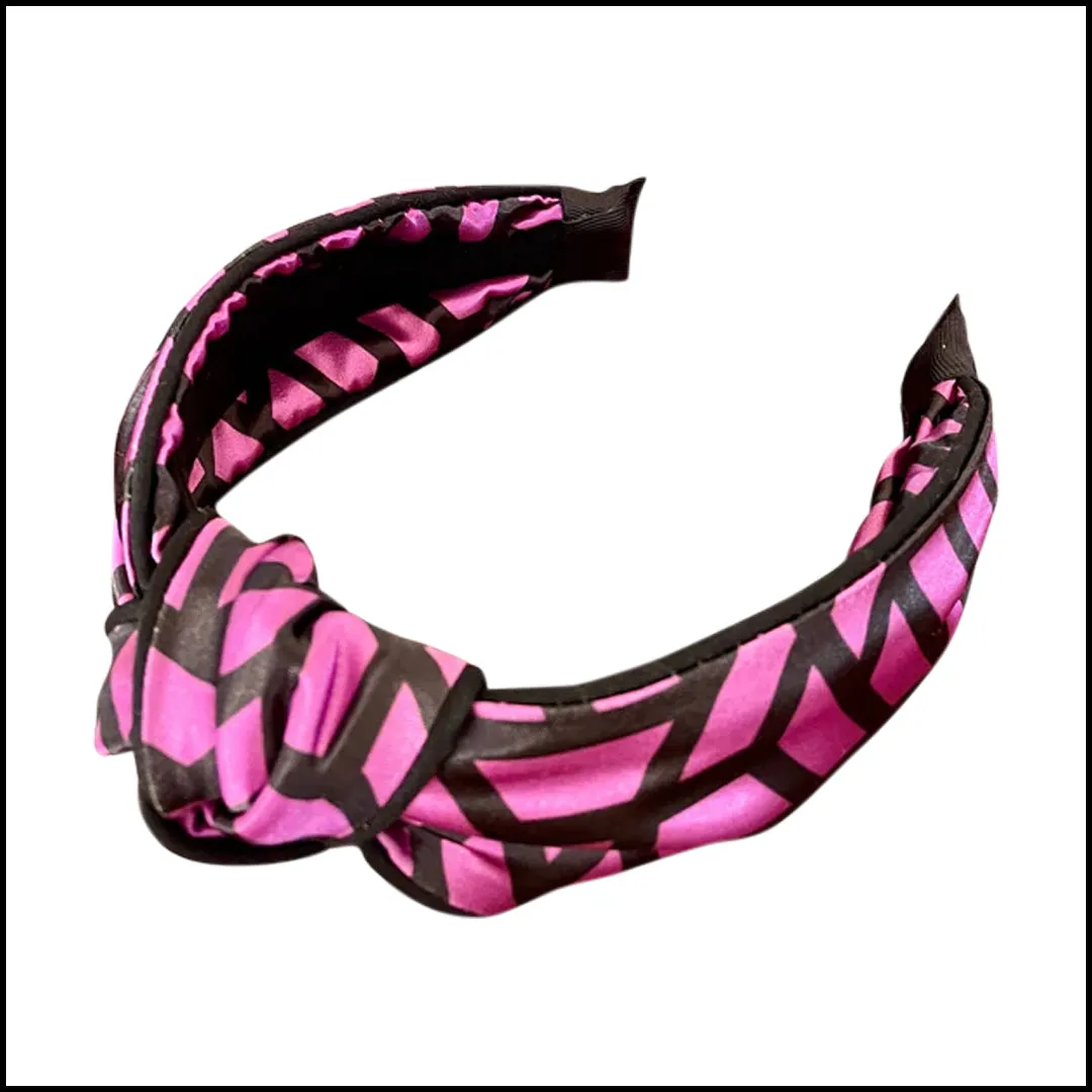 Purple and Black Print Team Spirit Headband