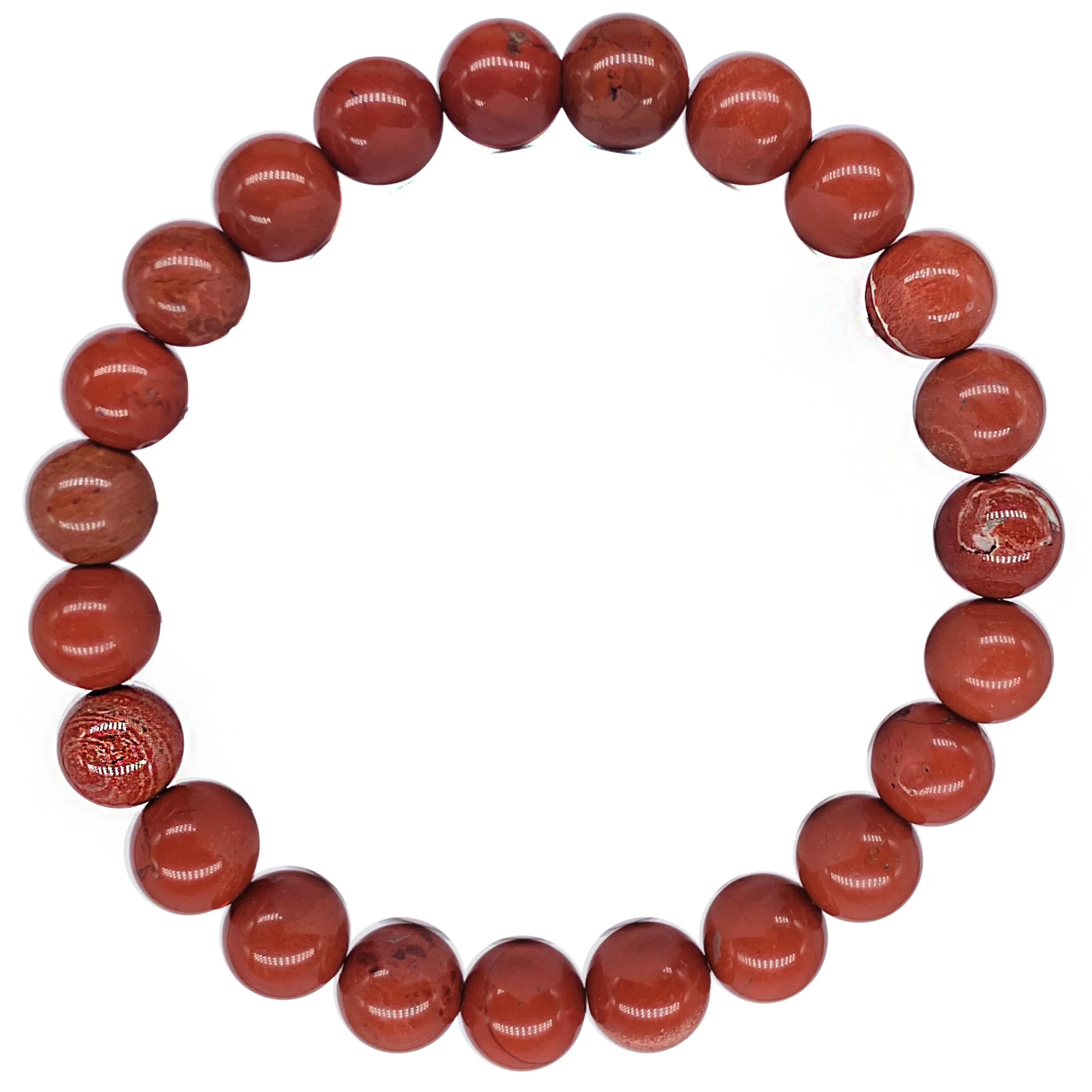 Red River Jasper Beaded Crystal Bracelet