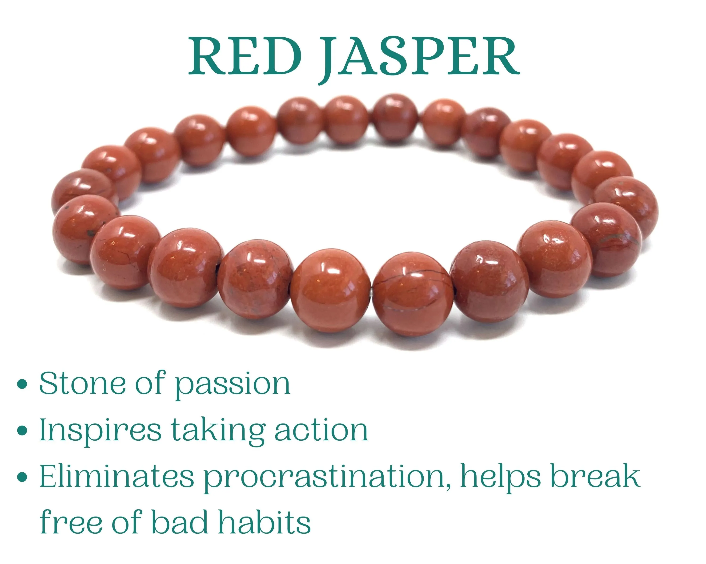 Red River Jasper Beaded Crystal Bracelet