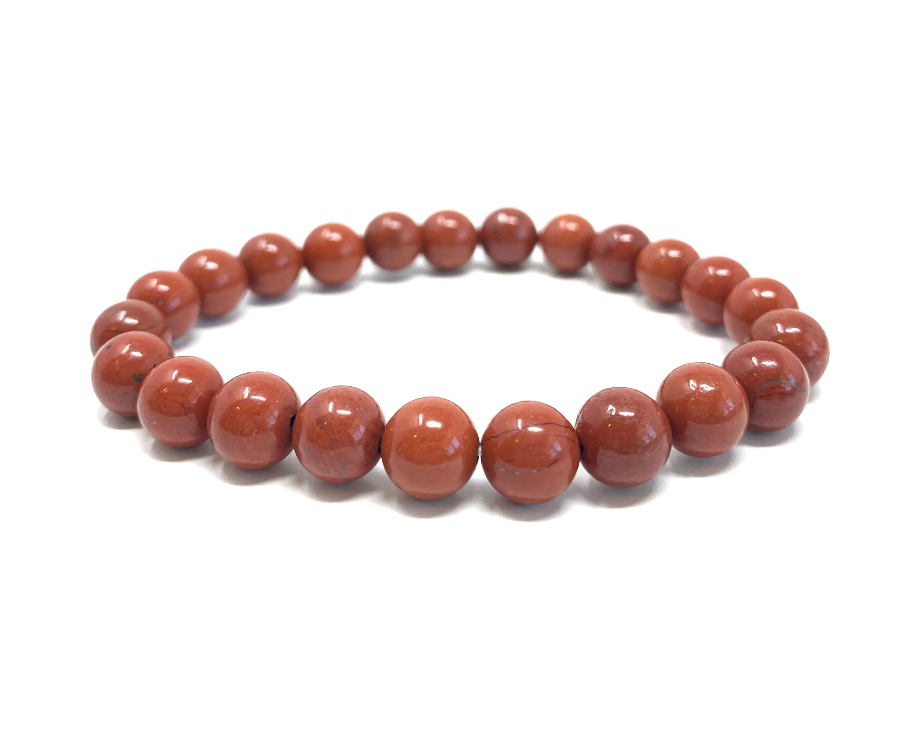 Red River Jasper Beaded Crystal Bracelet