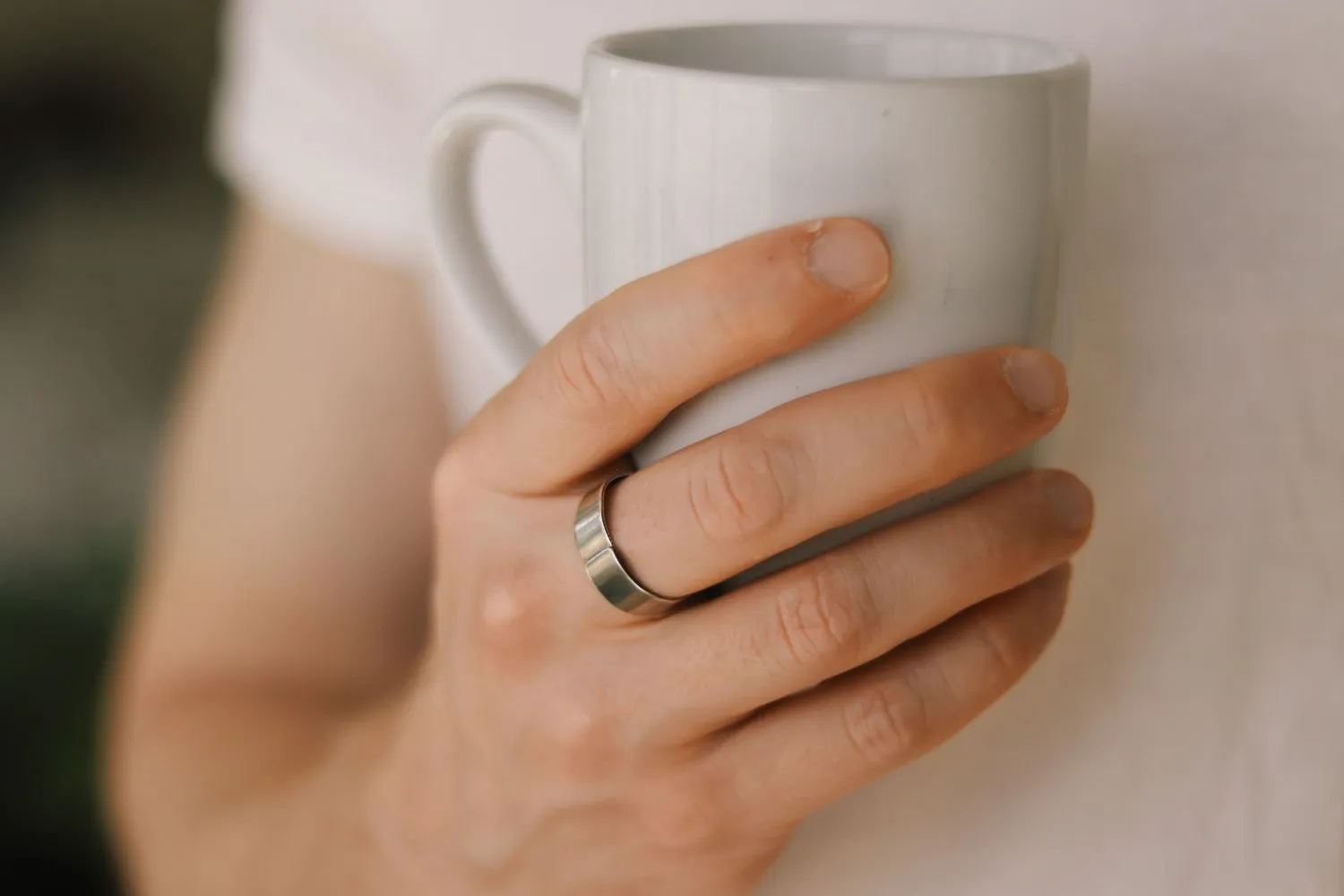 Ring for men, silver plain ring, men's ring, boyfriend gift for him, adjustable ring, wrapped ring, minimalist mens jewelry, stacking ring