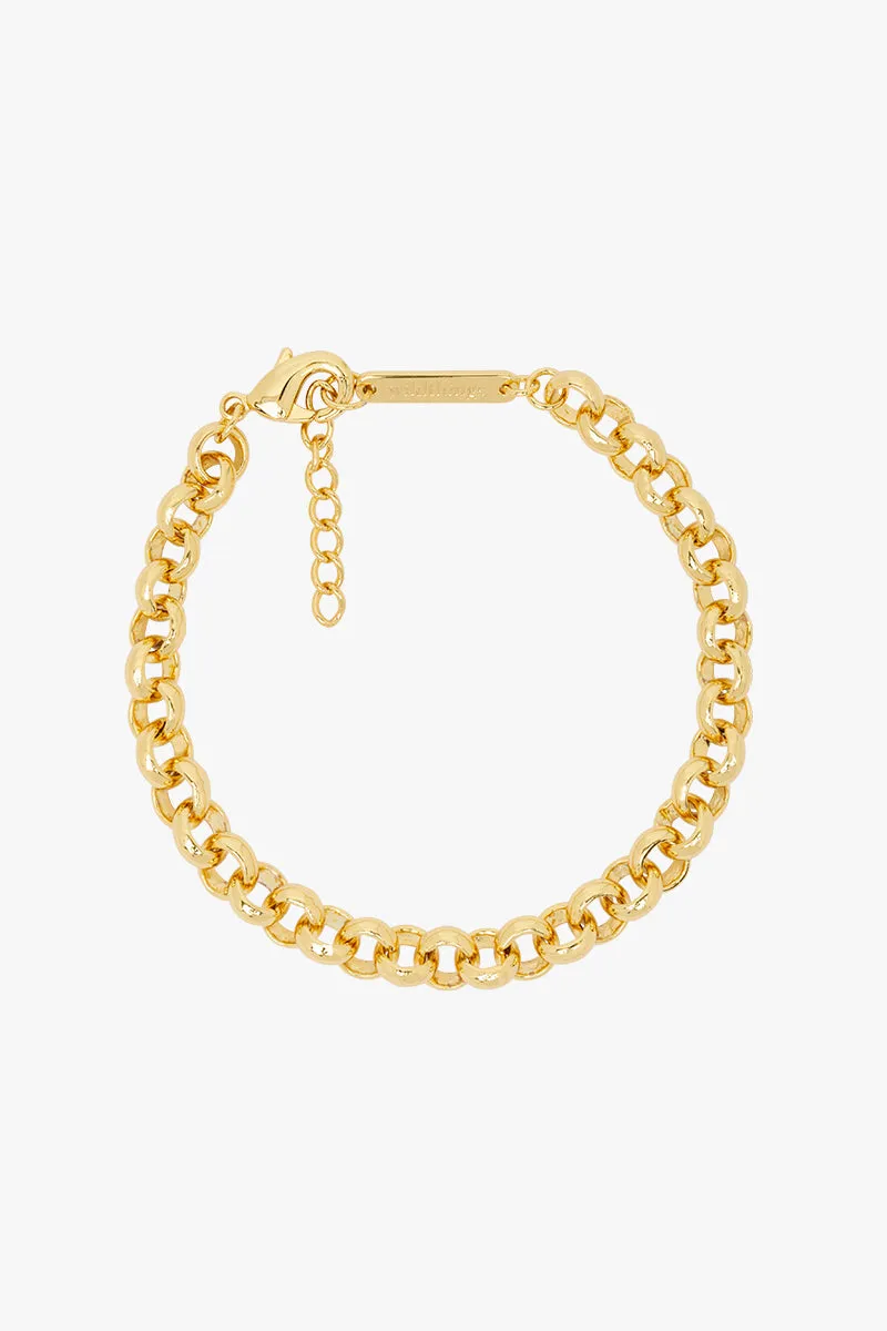 Rolo bracelet gold plated