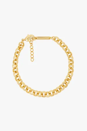 Rolo bracelet gold plated