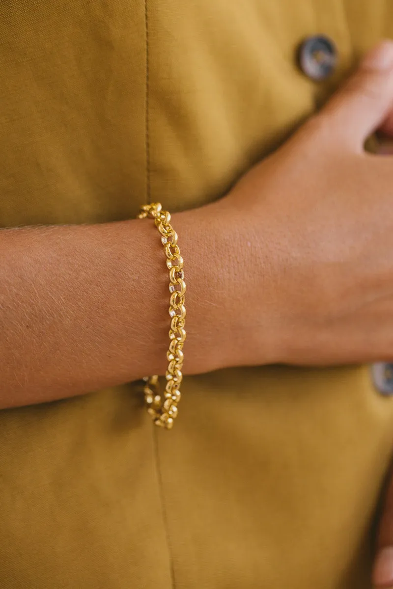 Rolo bracelet gold plated