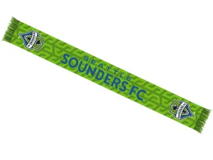 Seattle Sounders FC MLS Ruffneck Green & Blue Jersey HD Knit Acrylic Scarf