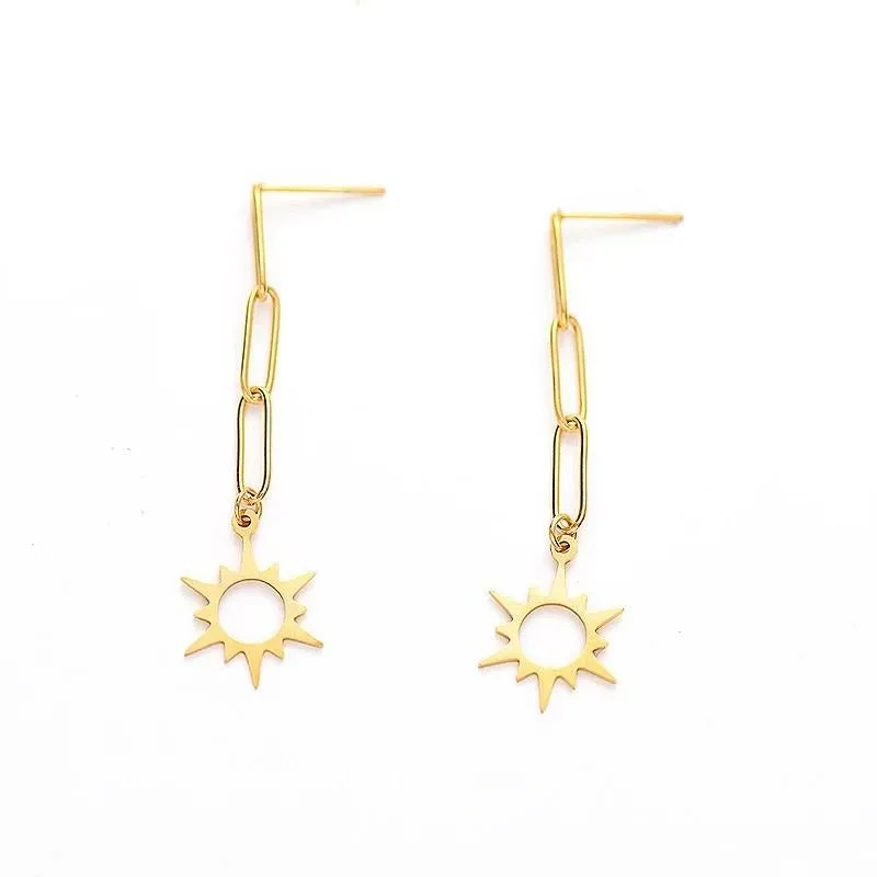 Sunny Gold Link Earrings