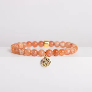 Sunstone Bracelet with Celestial Charm