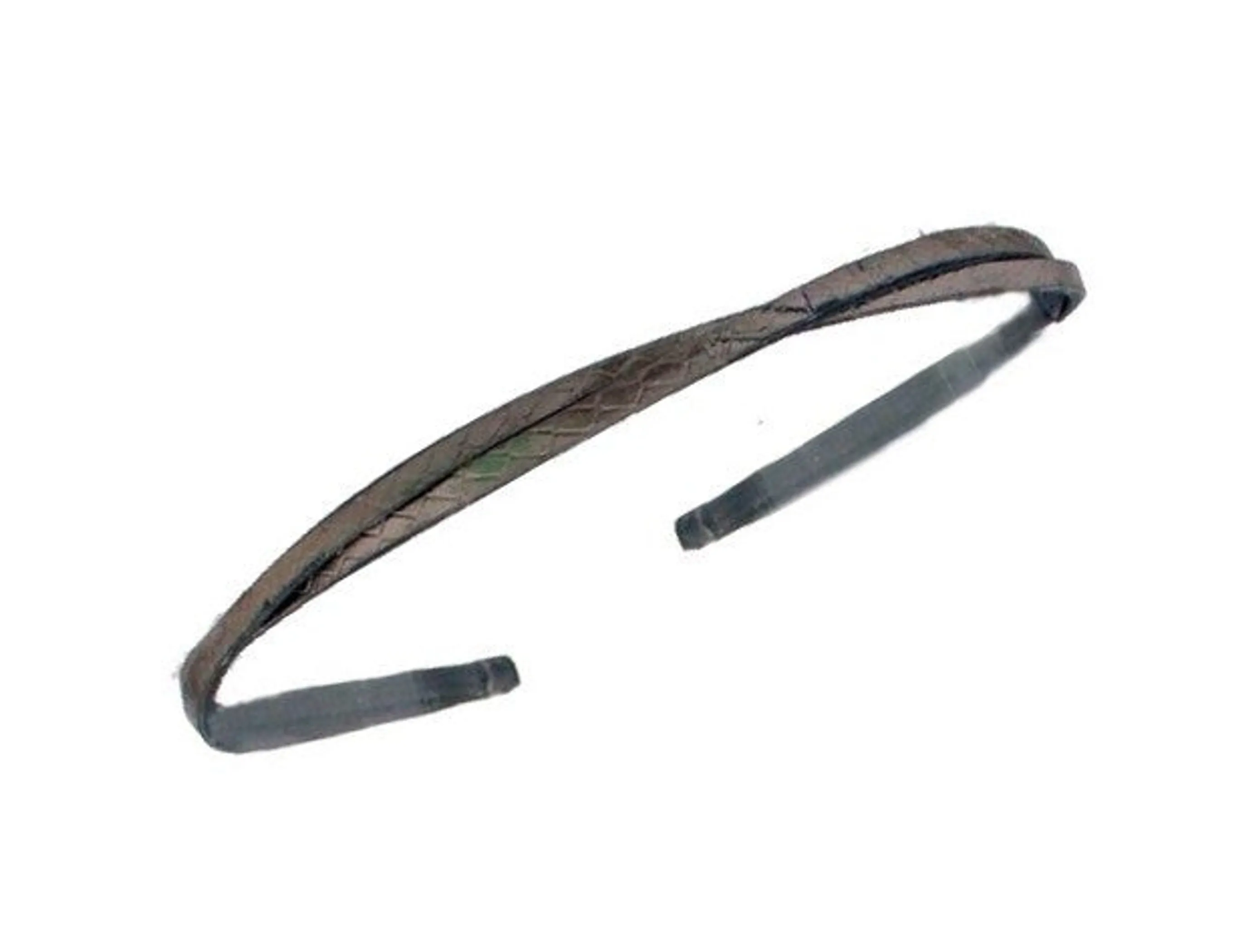 Twin Twisted Metallic Leather Headband (in Smoke and Pink) - Pack Of: 1